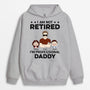 1057HUK2 Personalised Hoodies Gifts Retired Grandad