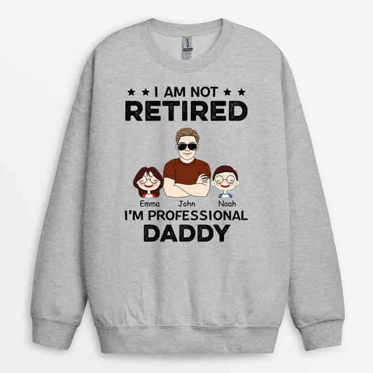 1057WUK2 Personalised Sweatshirts Gifts Retired Grandad