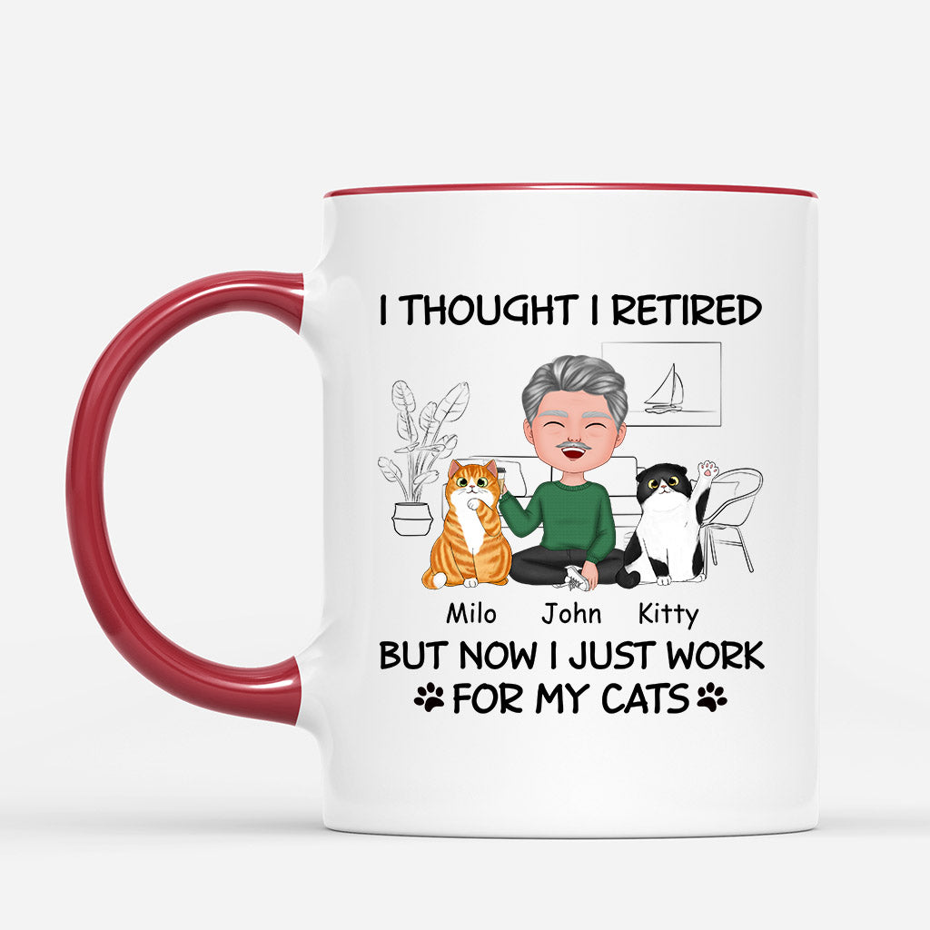 1060MUK2 Personalised Mugs Gifts Retired Cat Cat Lovers