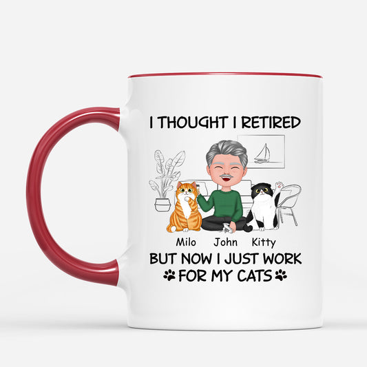 1060MUK2 Personalised Mugs Gifts Retired Cat Cat Lovers