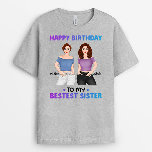 1068AUK1 Personalised T Shirts Gifts Birthday Sister