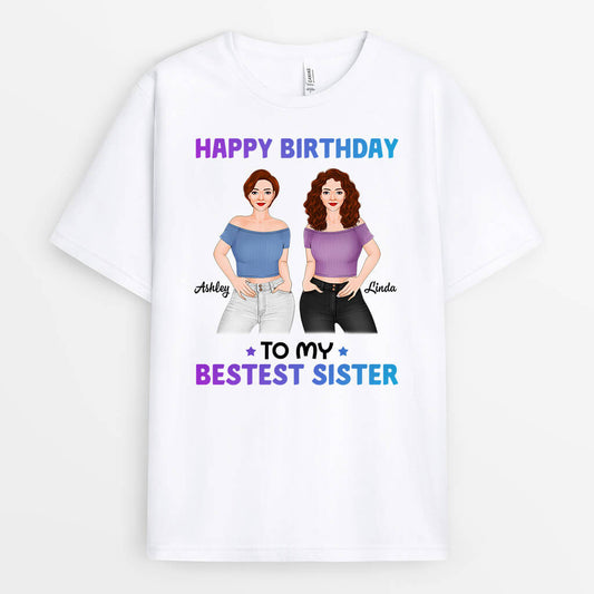 1068AUK2 Personalised T Shirts Gifts Birthday Sister
