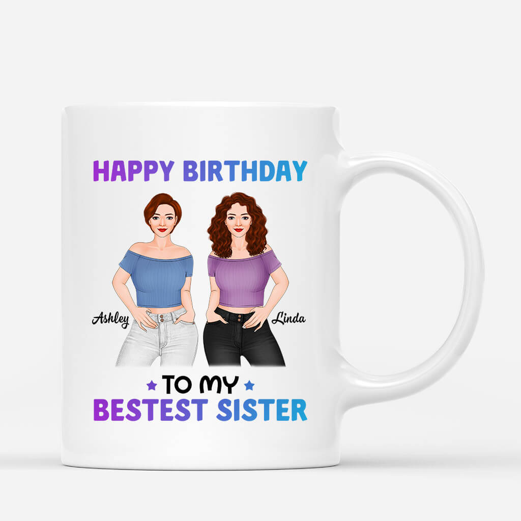 1068MUK1 Personalised Mugs Gifts Birthday Sister