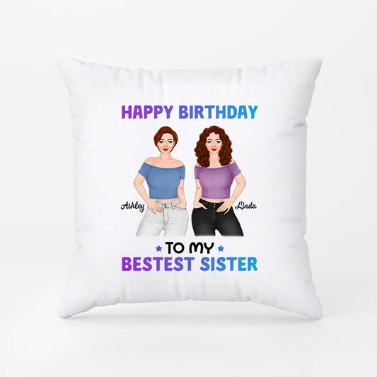 1068PUK1 Personalised Pillows Gifts Birthday Sister