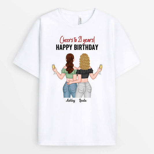 1070AUK2 Personalised T shirts Gifts Cheers Birthday Her