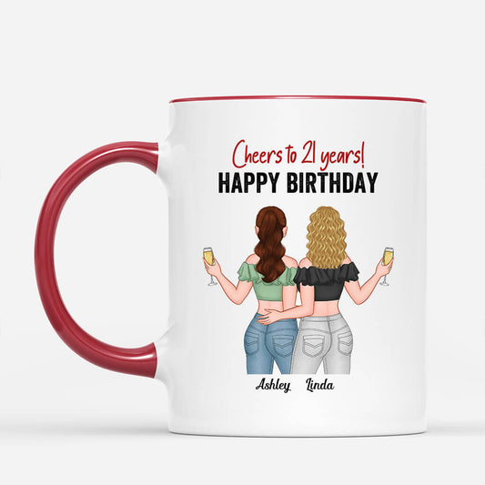 1070MUK2 Personalised Mugs Gifts Cheers Birthday Her