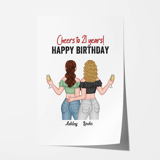1070SUK1 Personalised Poster Gifts Cheers Birthday Her