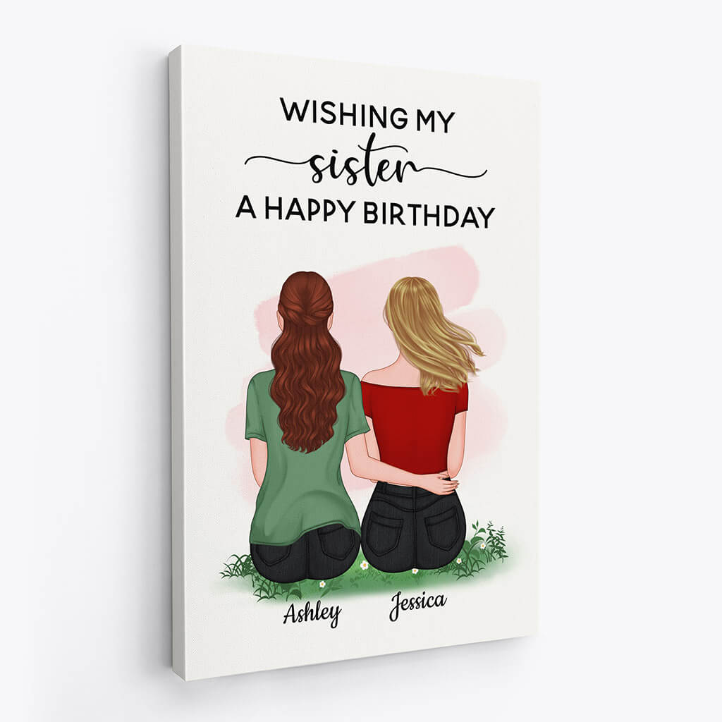 1071CUK2 Personalised Canvas Gifts Birthday Sister