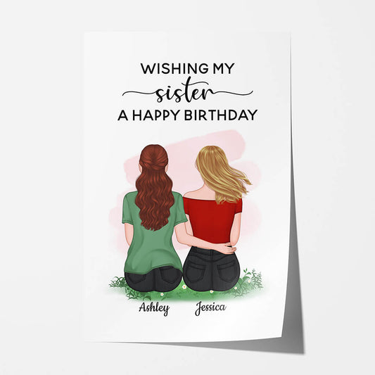 1071SUK1 Personalised Posters Gifts Birthday Sister