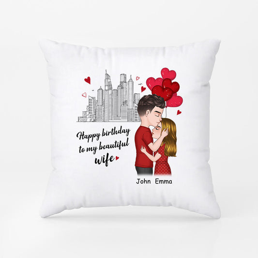 1072PUK1 Personalised Pillows Gifts Birthday Wife