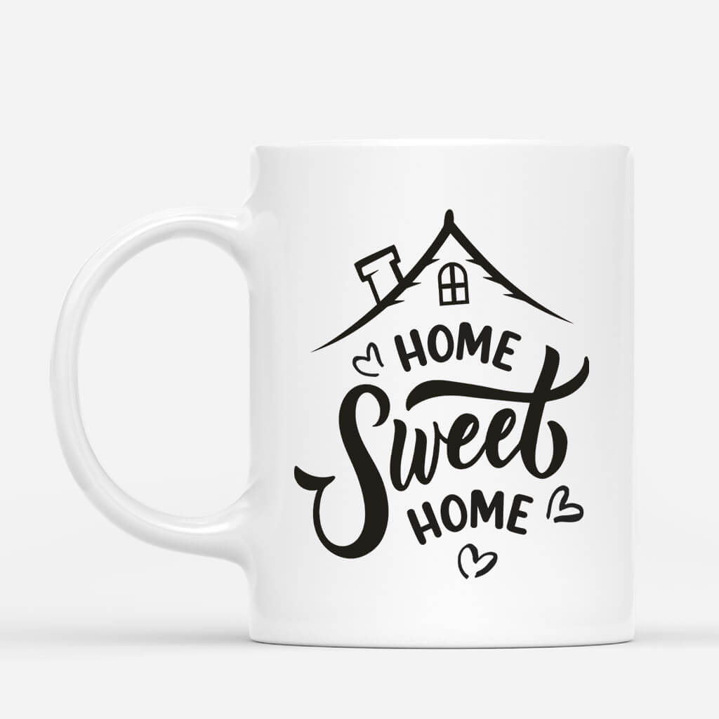 1077MUK3 Personalised Mugs Gifts Home Sweet Husband Wife Couple