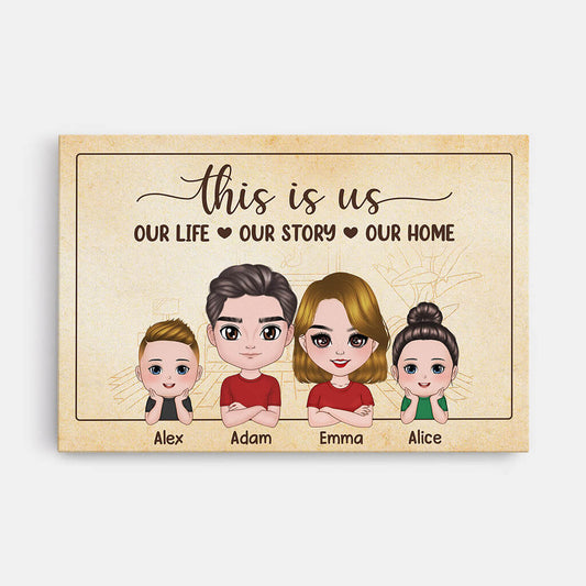 1083CUK1 Personalised Canvas Gifts Home Family