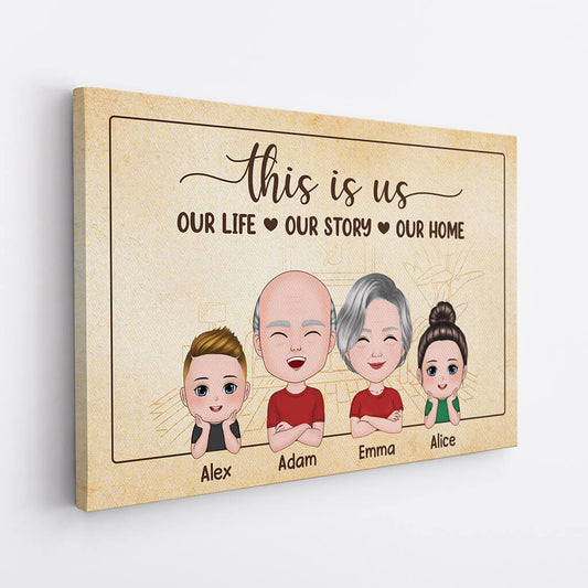 1083CUK2 Personalised Canvas Gifts Home Family