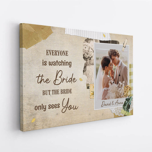 1088CUK2 Personalised Canvas Gifts Couple Wedding Bride Groom