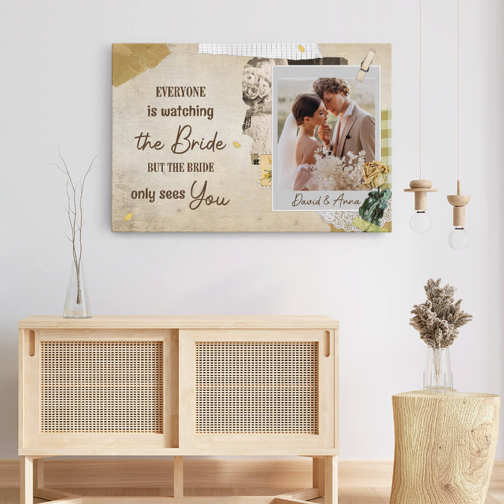 1088CUK3 Personalised Canvas Gifts Couple Wedding Bride Groom