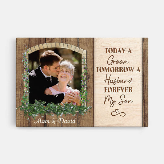 1090CUK1 Personalised Canvas Gifts Wedding Mother Groom