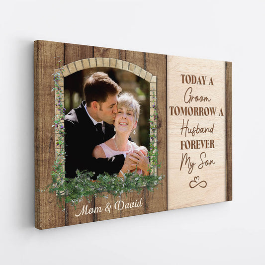 1090CUK2 Personalised Canvas Gifts Wedding Mother Groom