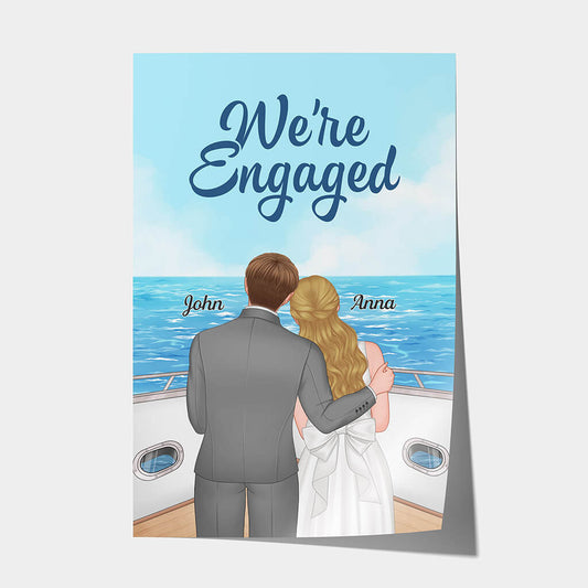 1102SUK1 Personalised Posters Gifts Engagement Couple