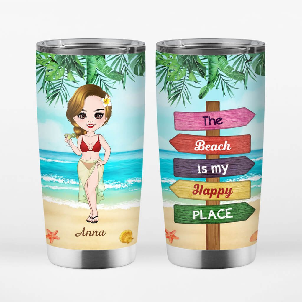 1106TUK1 Personalised Tumblers Gifts Beach Friends