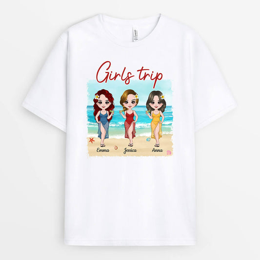 1114AUK2 Personalised T shirt Gifts Trip Her