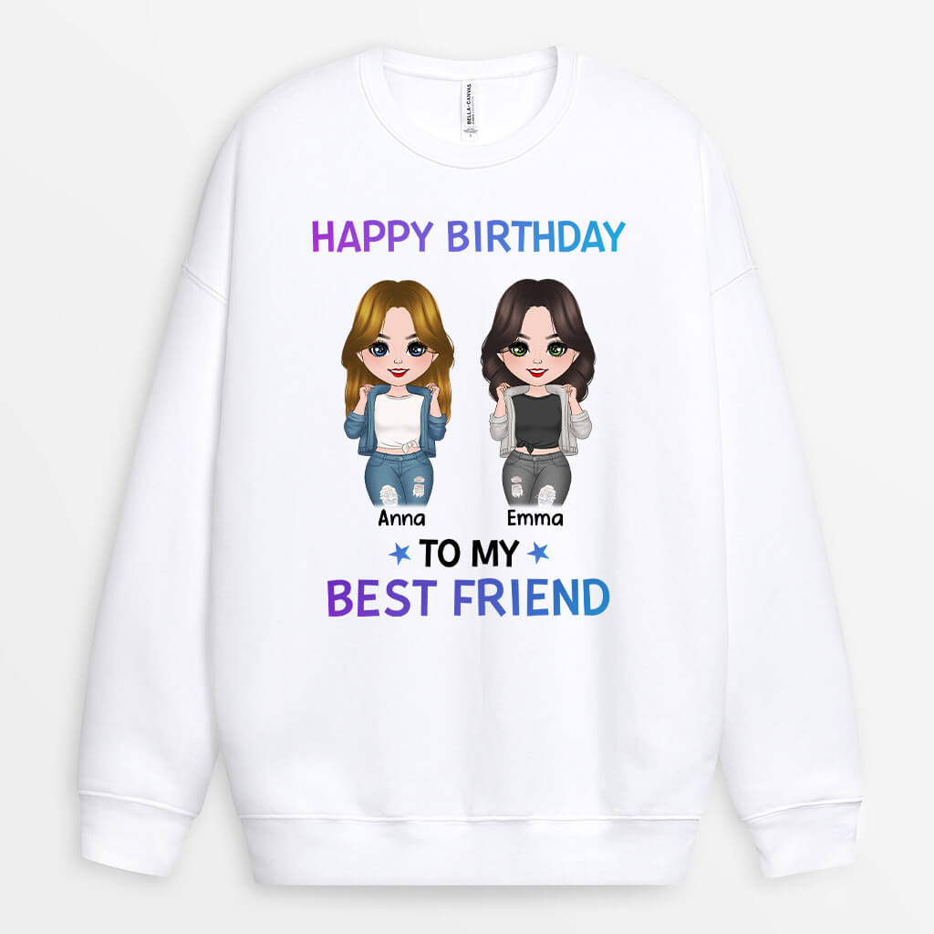 1126WUK1 Personalised Sweatshirt Gifts Birthday Friends
