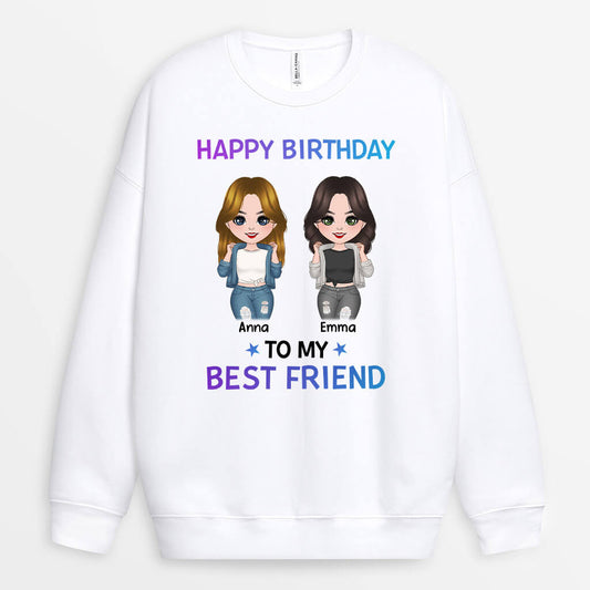 1126WUK1 Personalised Sweatshirt Gifts Birthday Friends