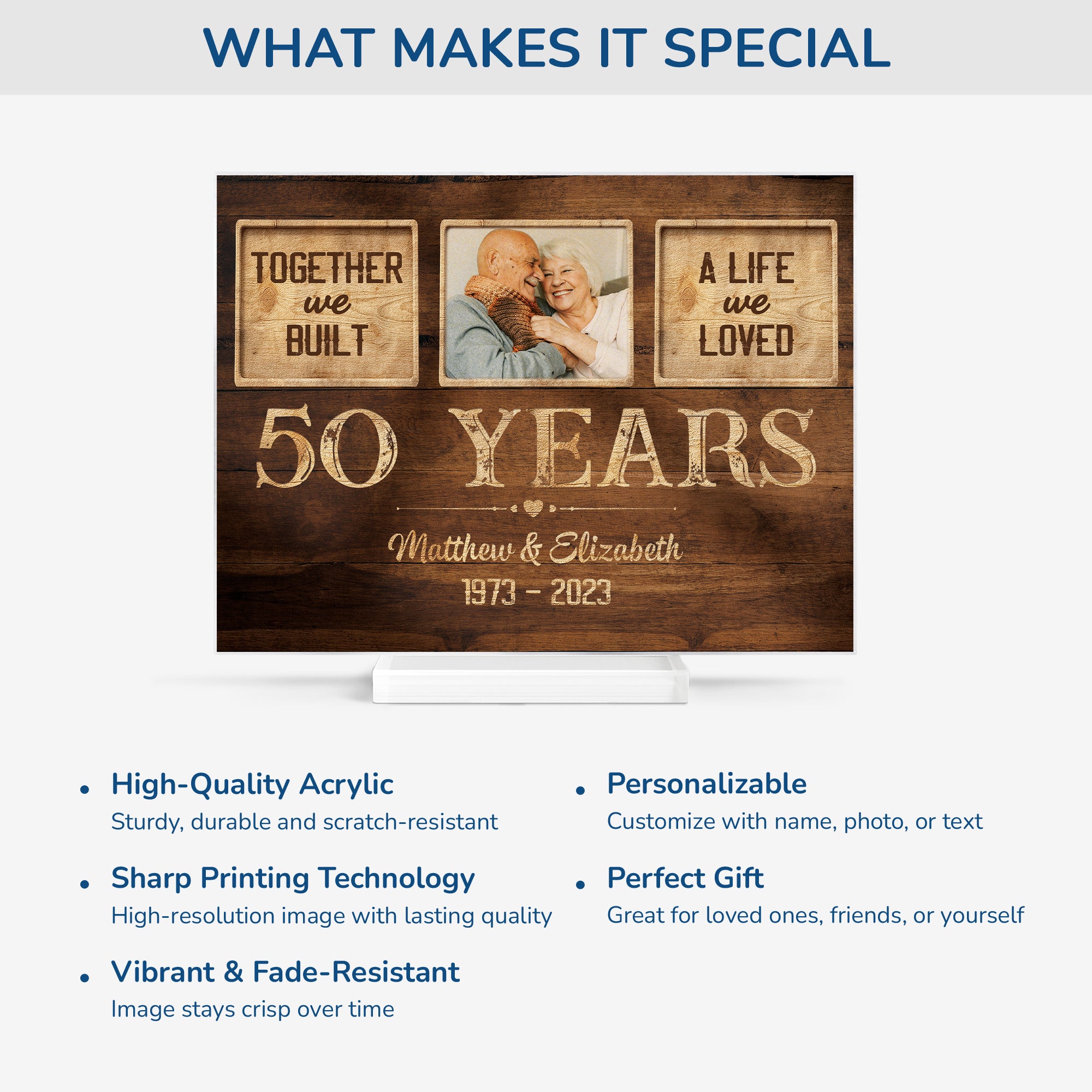 1131RUS5 custom photo acrylic plaque_ anniversary gifts for couples 1131R6M5G