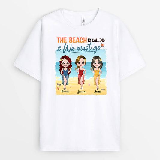 1133AUK1 Personalised T Shirts Gifts Beach Calling Travel Lovers