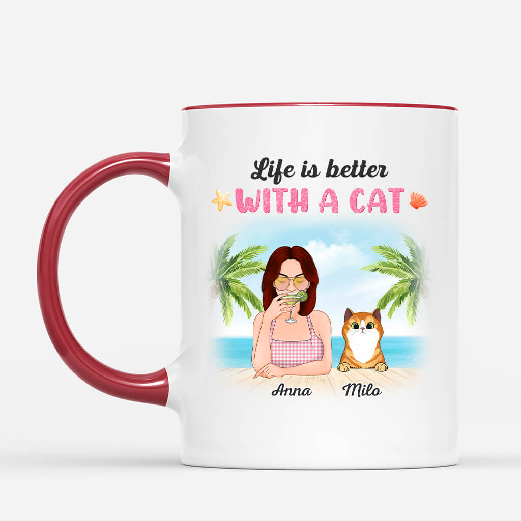 1135MUK2 Persnalised Mug Gifts SummerLife CatLovers