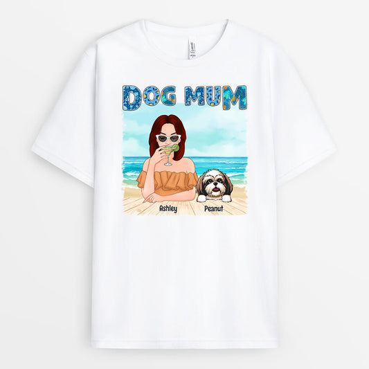 1136AUK2 Personalised T Shirt Gifts DogMumTraveling DogLovers