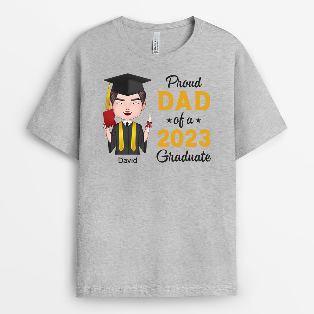 1138AUK1 Personalised Gifts T shirts Proud Dad Mum Graduate