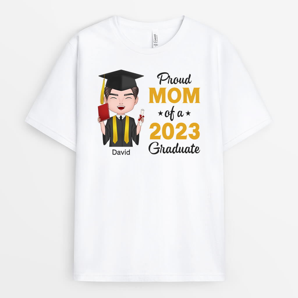 1138AUK2 Personalised Gifts T shirts Proud Dad Mum Graduate