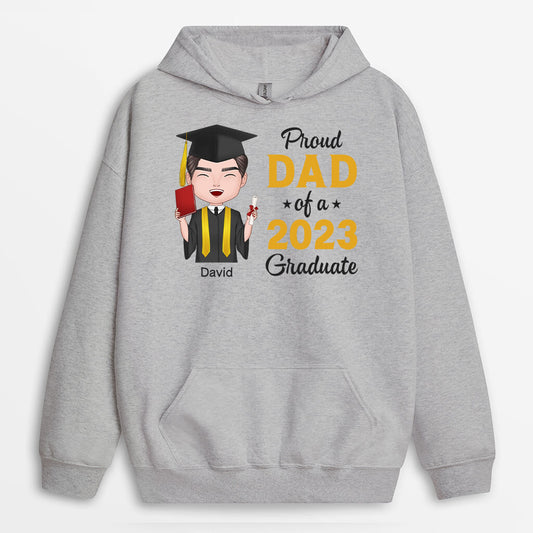 1138HUK1 Personalised Gifts Hoodie Proud Dad Mum Graduate