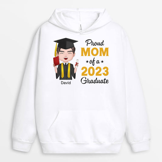 1138HUK2 Personalised Gifts Hoodie Proud Dad Mum Graduate