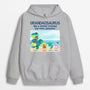 1139HUK2 Personalised Hoodie Gifts Beach Dinosaur Grandad Dad