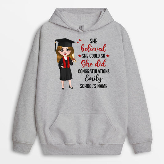 1140HUK1 Personalised Hoodie Gifts Graduation Her