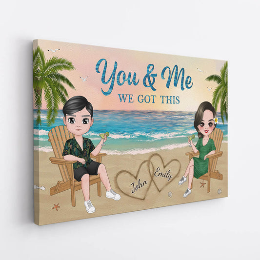 1143CUK2 Personalised Canvas Gifts Holiday Couples