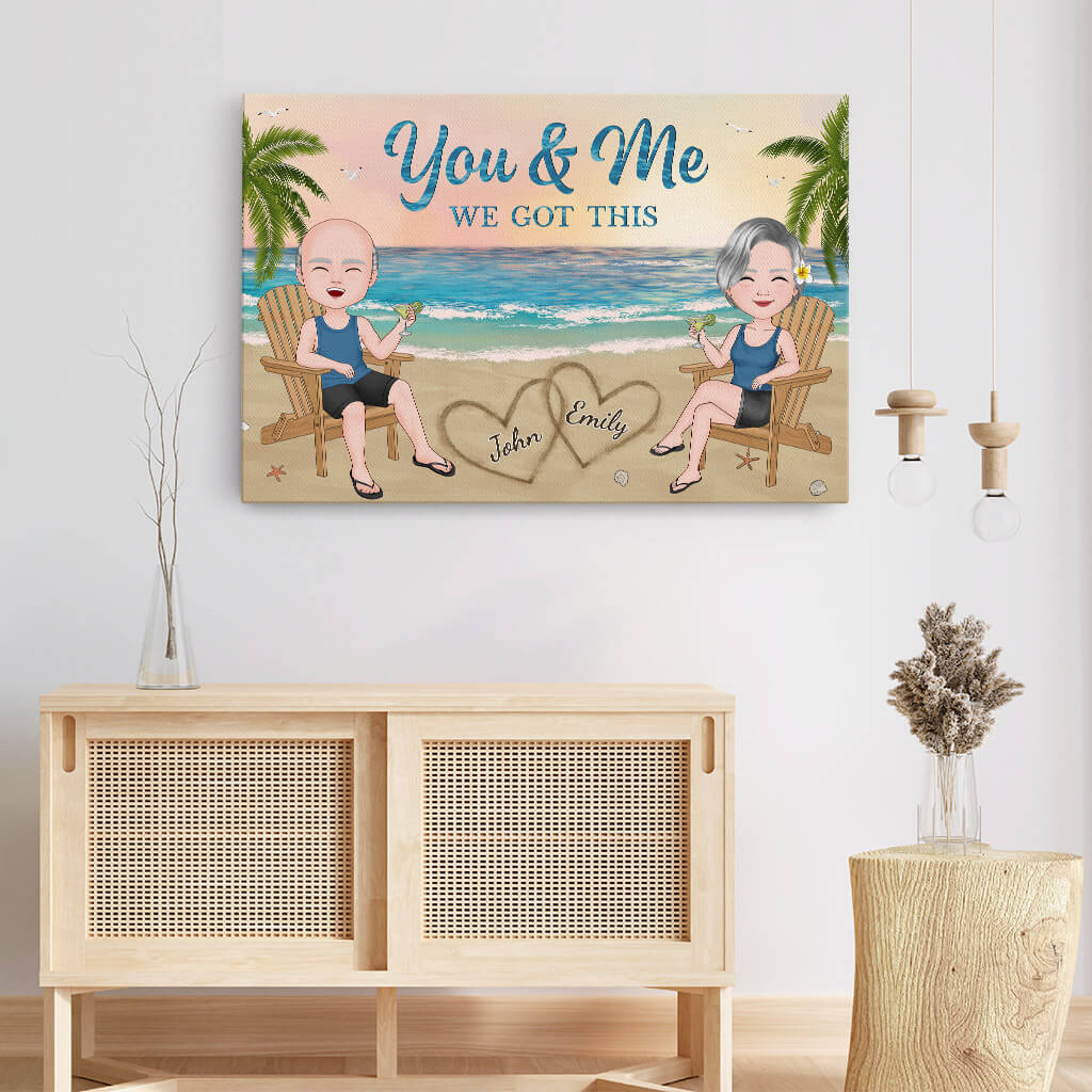 1143CUK3 Personalised Canvas Gifts Holiday Couples