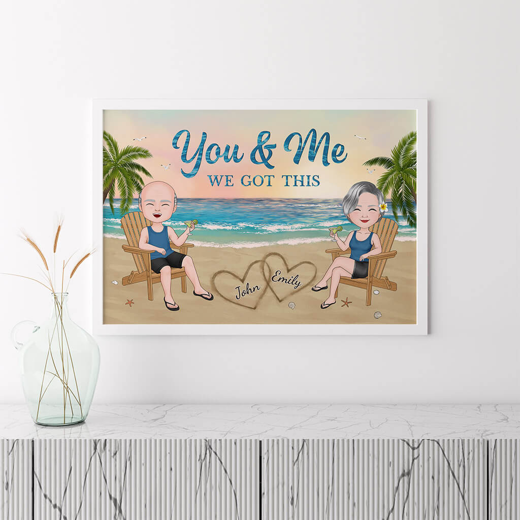 1143SUK3 Personalised Posters Gifts Holiday Couples