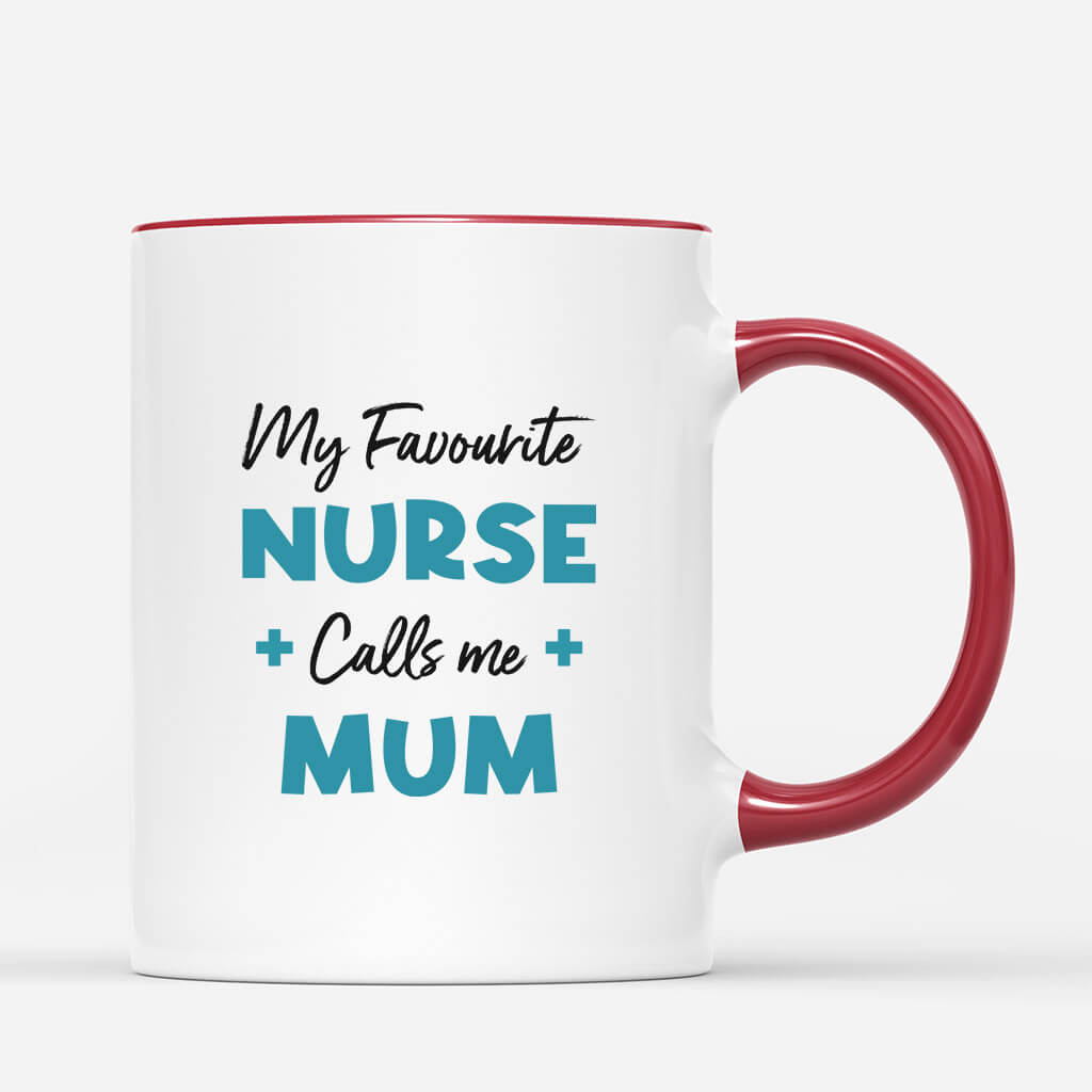 1151MUK3 Personalised Mugs Gifts Favorite Nurse Mum