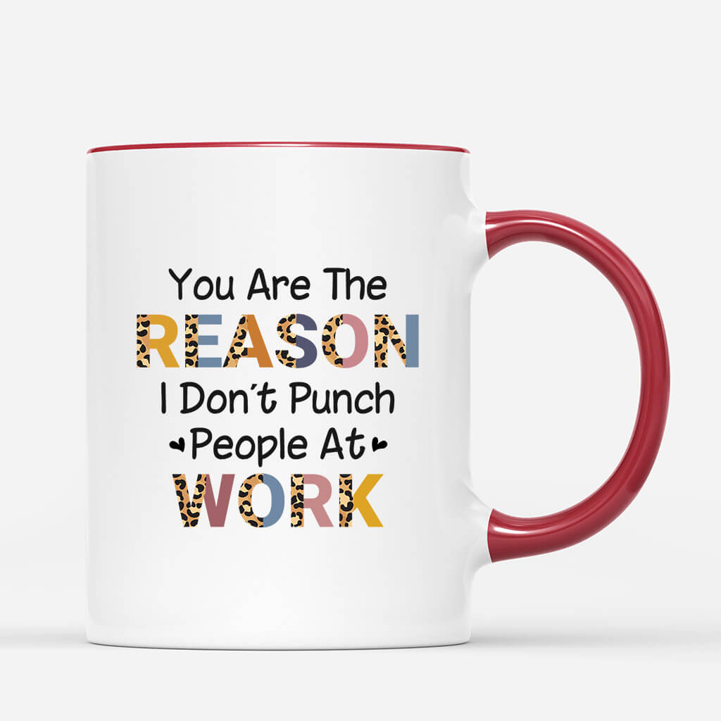 1154MUK3 Personalised Mugs Gifts Punch Work Besties Coworkers