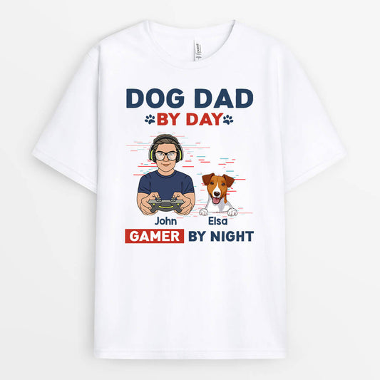 1161AUK1 Personalised T Shirt Gifts Game Dad DogLover