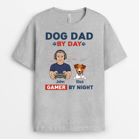 1161AUK2 Personalised T Shirt Gifts Game Dad DogLover