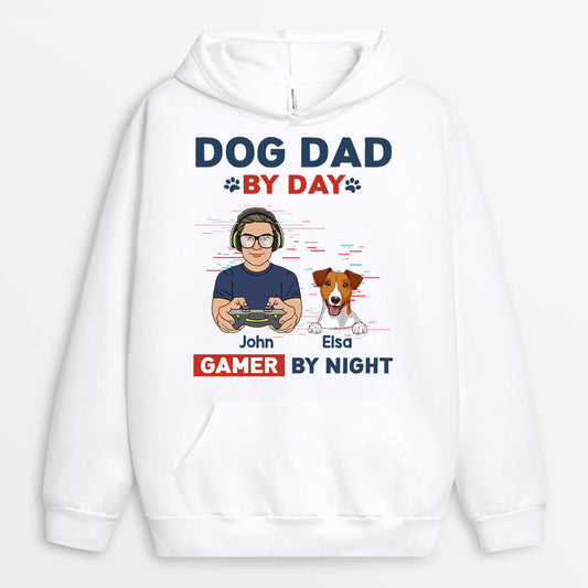 1161HUK1 Personalised Hoodies Gifts Game Dad DogLover