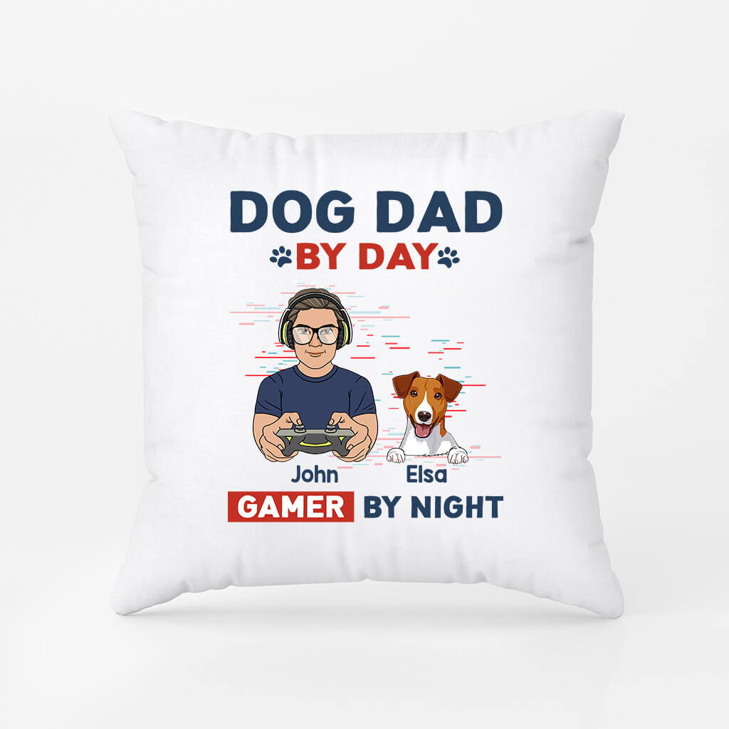 1161PUK1 Personalised Posters Gifts Gaming Dad DogLover