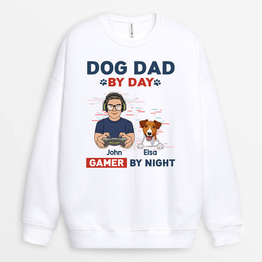1161WUK1 Personalised Sweatshirt Gifts Game Dad DogLover