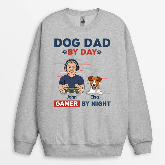 1161WUK2 Personalised Sweatshirt Gifts Game Dad DogLover