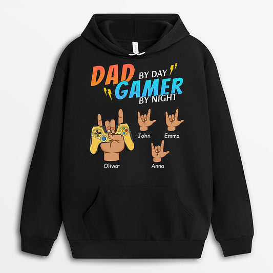 1163HUK2 Personalised Hoodies Gifts Game Dad