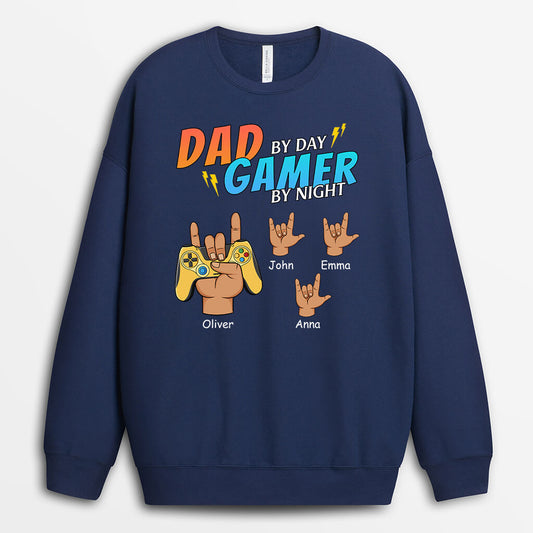 1163WUK1 Personalised Sweatshirt Gifts Game Dad