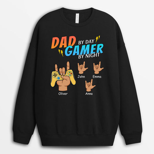 1163WUK2 Personalised Sweatshirt Gifts Game Dad
